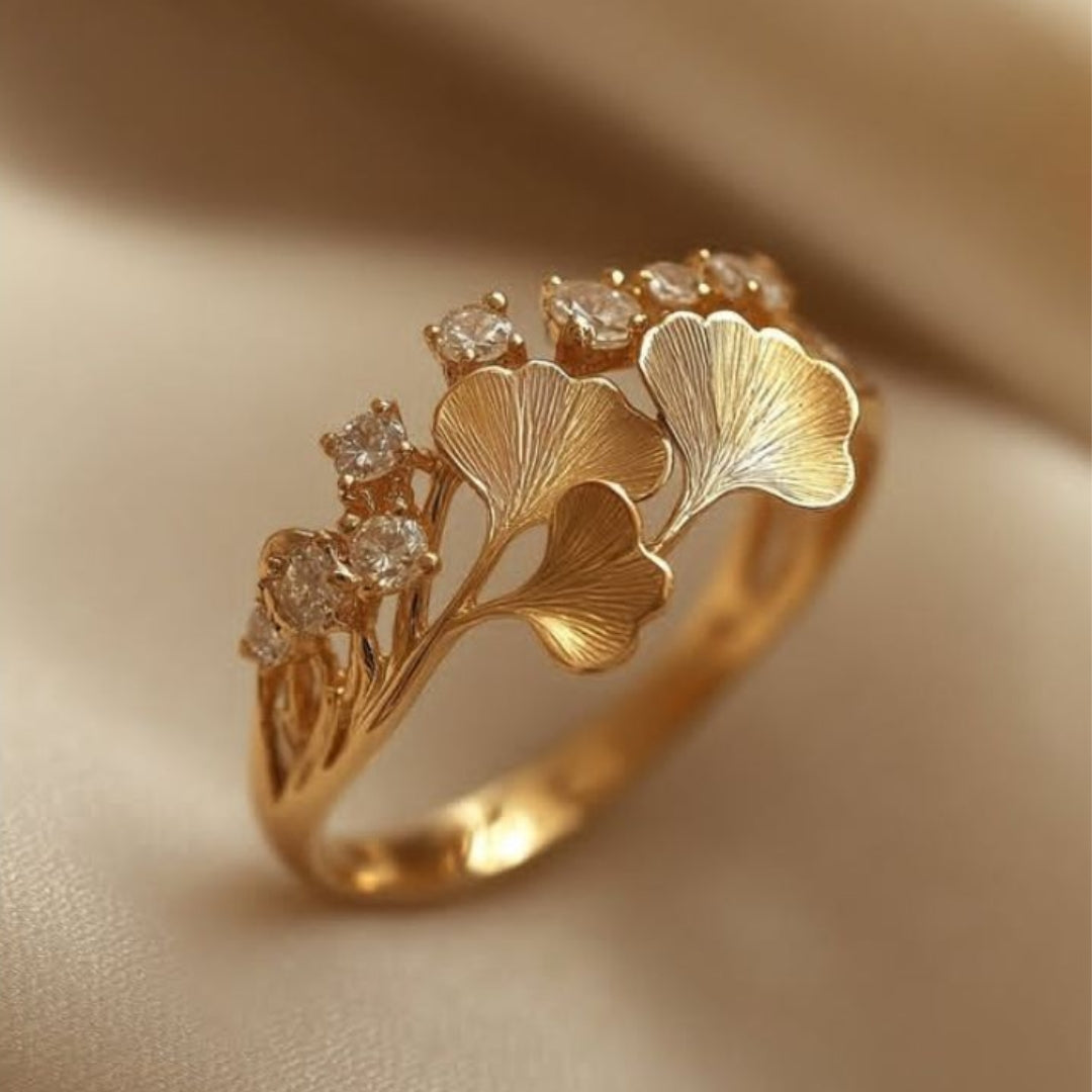Exotic Gold Blossom Call Ring