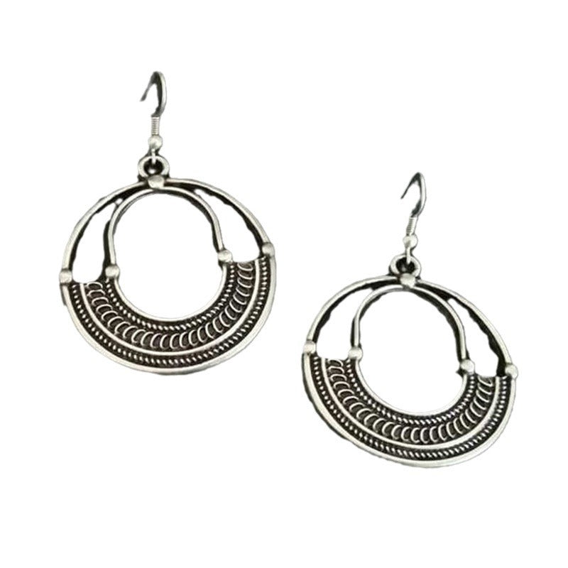 Argento Orecchino bellissimo con stile unico