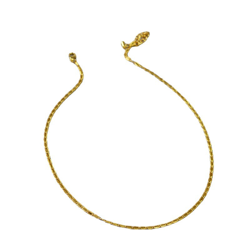 Oro Collana artigianale delicato