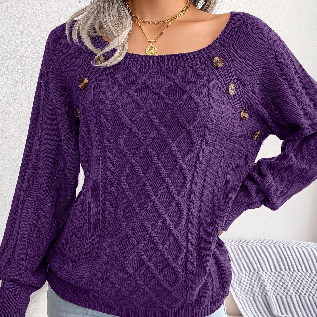 Maglione dal design curato