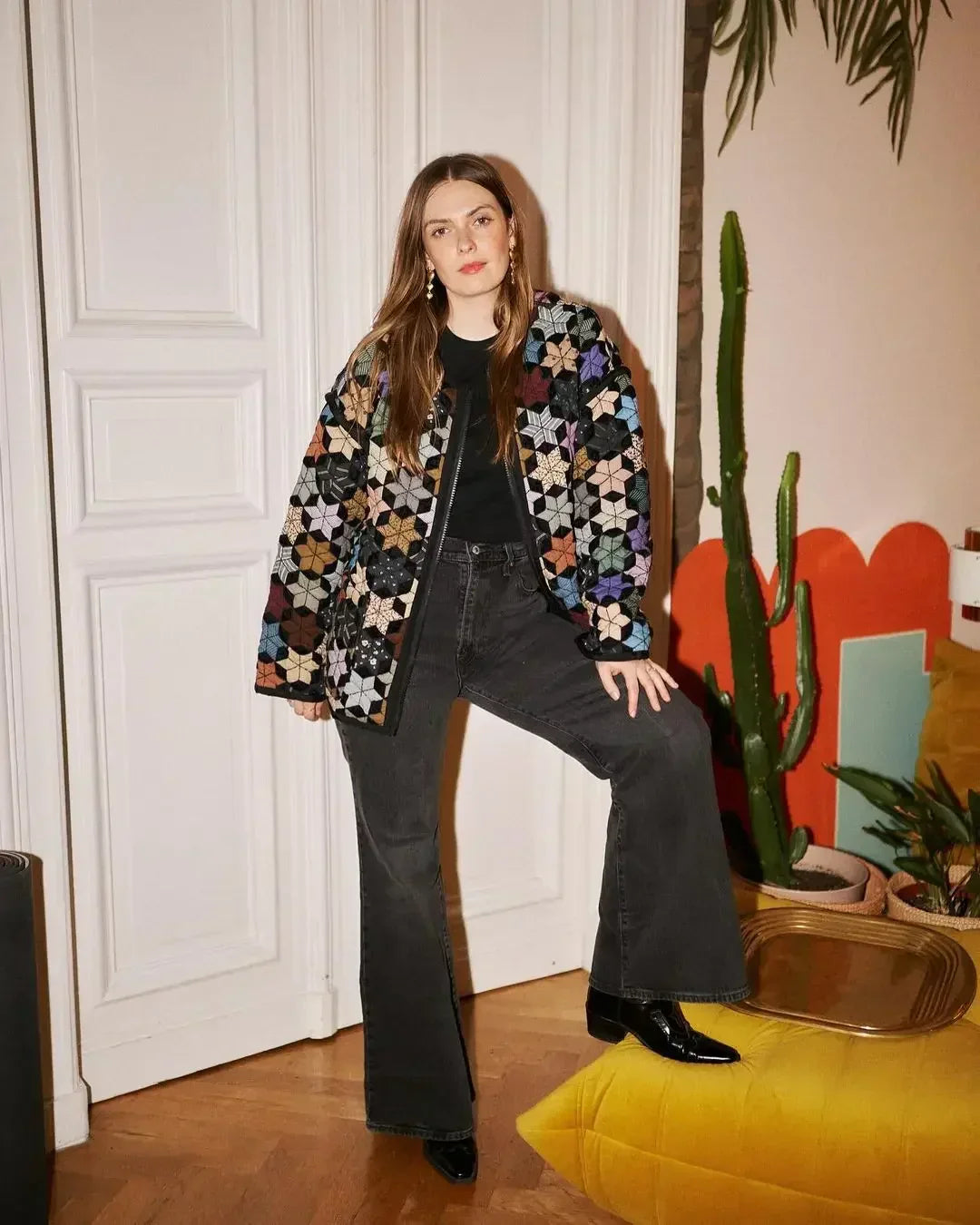 LP | Giacca a quadri colorati retrò