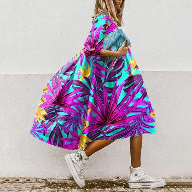 ER | Abito midi floreale