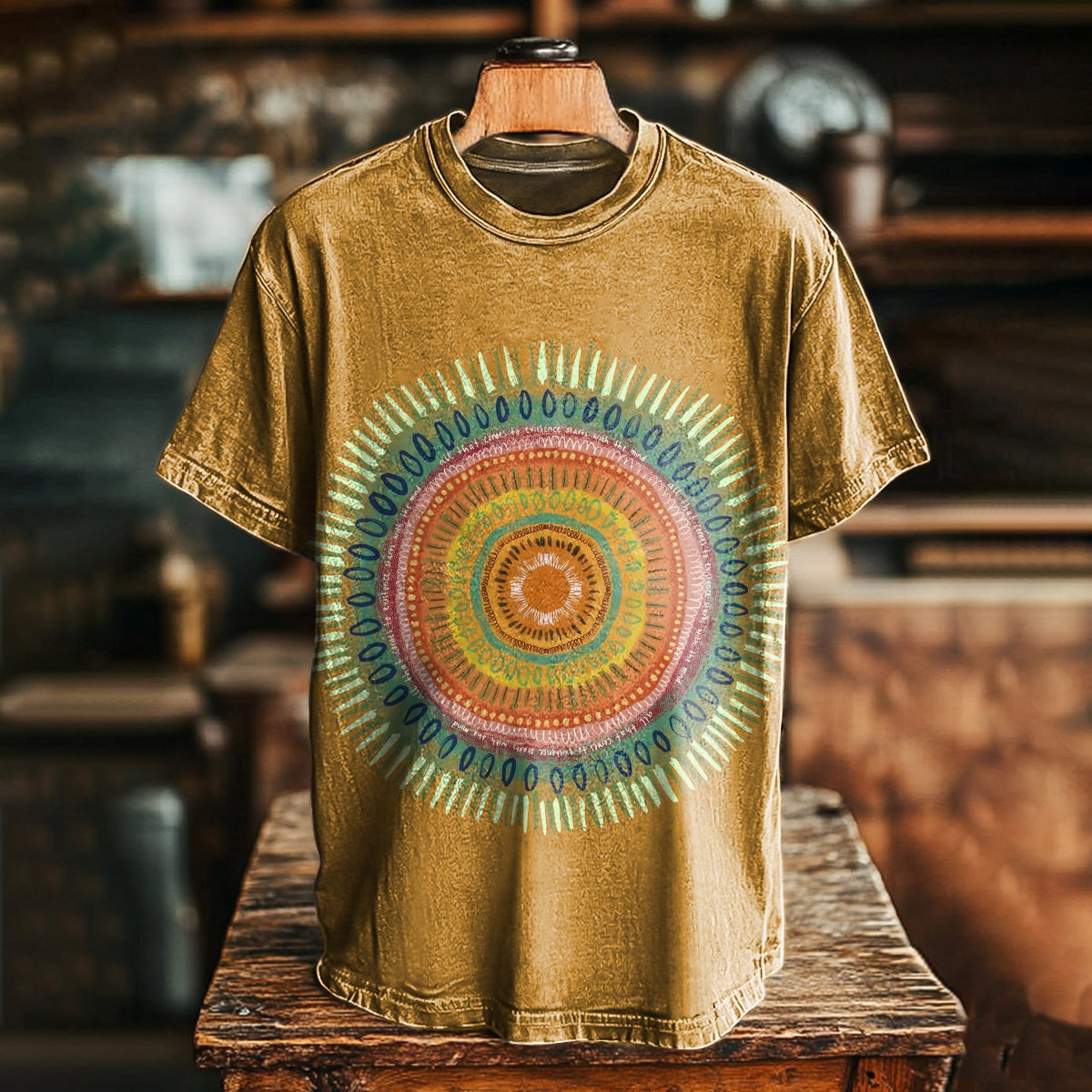 Vintage Ethnic Print T-Shirt