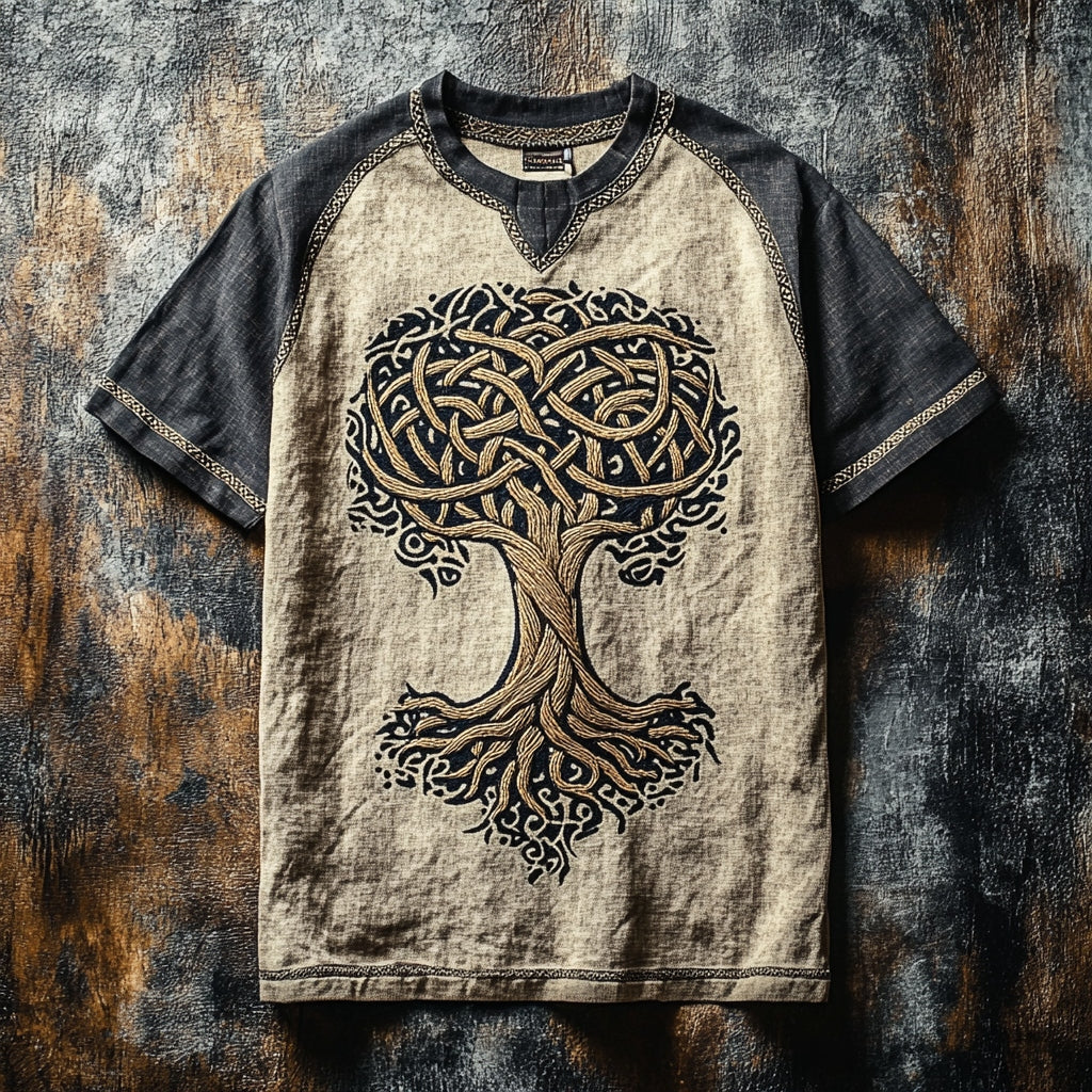 Men's Viking Life Of Tree Knot Vintage Style T-shirt artswardrobe