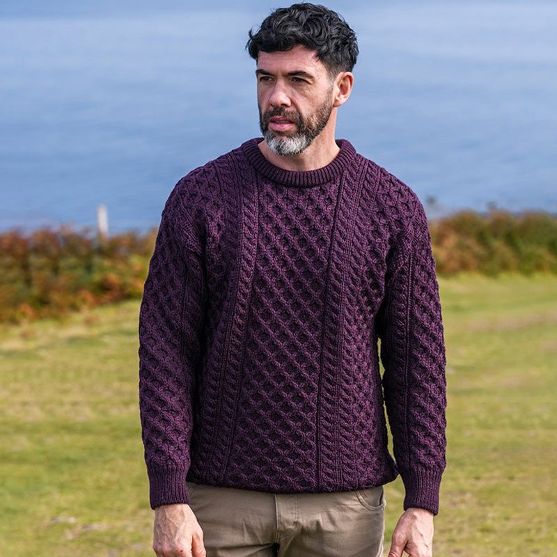 Men's Vintage Traditional Aran Sweater artswardrobe