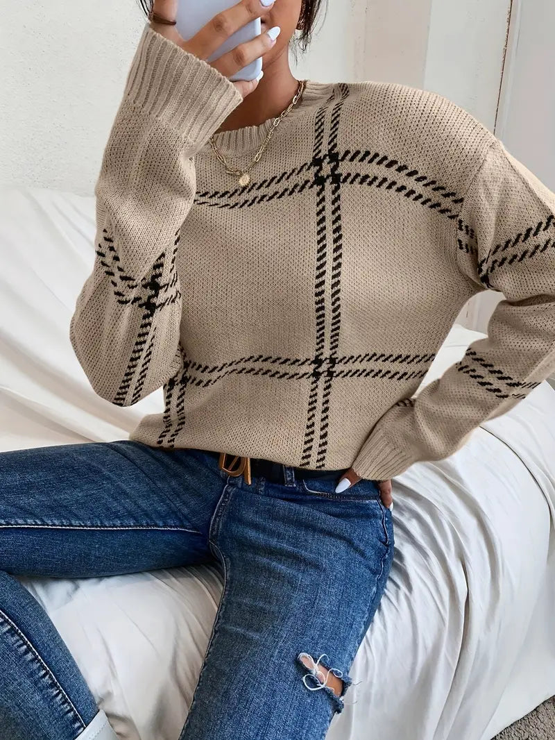 Brenda® | Cozy checked sweater