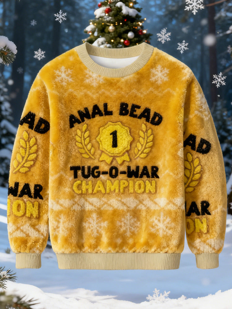 Comstylish Bead Tug O War Champion Funny Christmas Ugly Sweatshirt