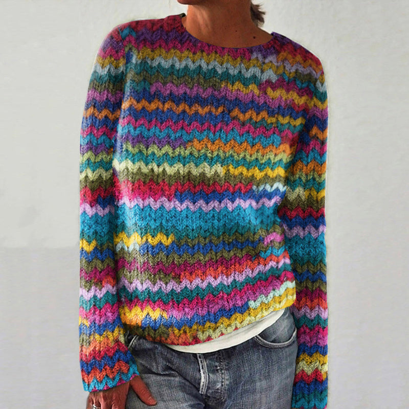 Vintage Icelandic Geometric Knit Cozy Sweater artswardrobe