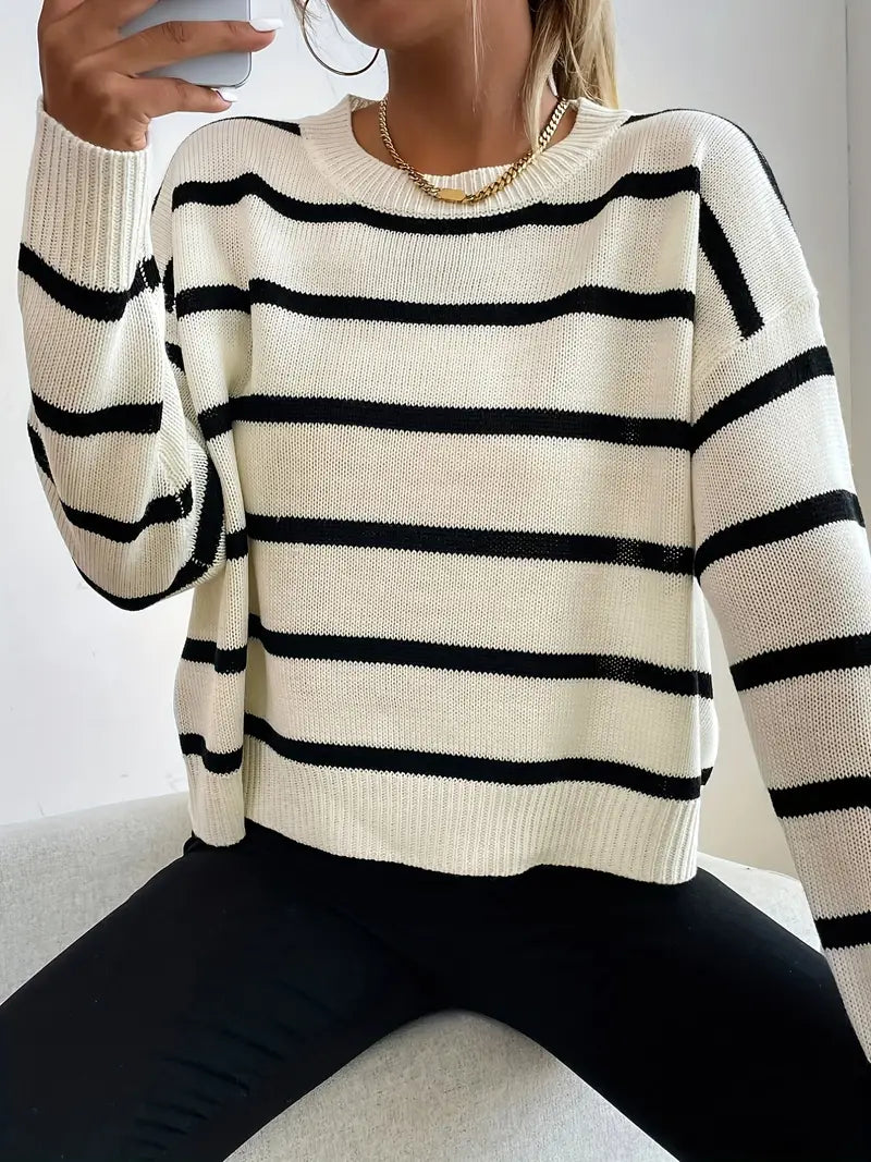 Laura® | Women's striped casual sweater