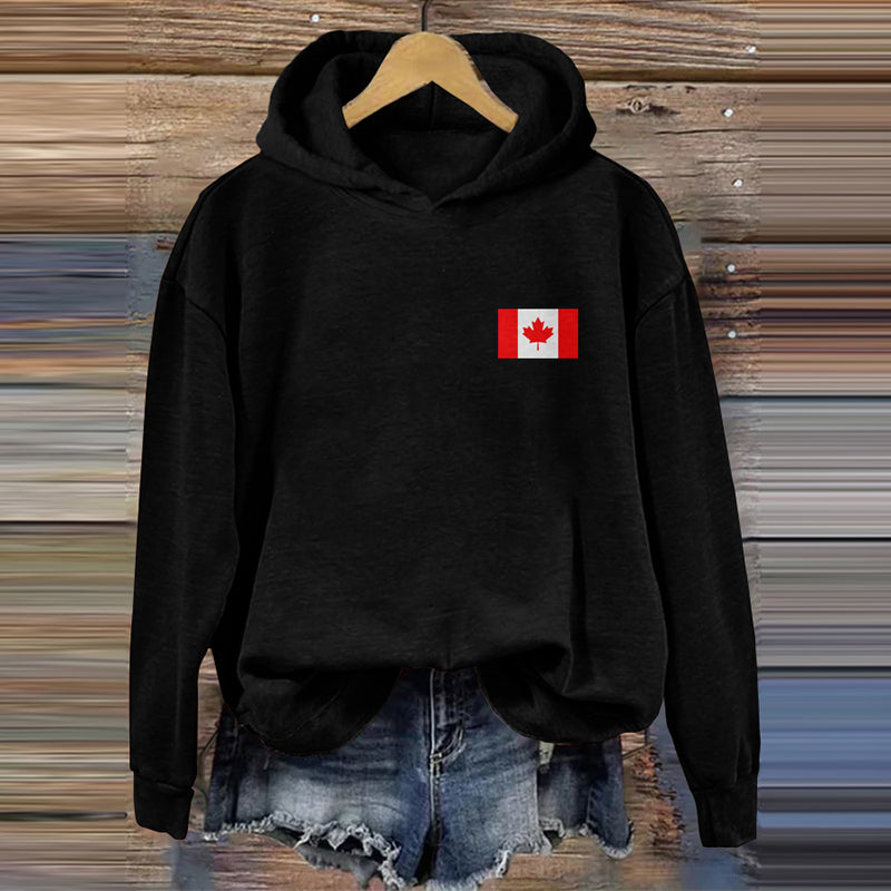 Women's Canada Maple Leaf Print Casual Sweatshirt elevenforest