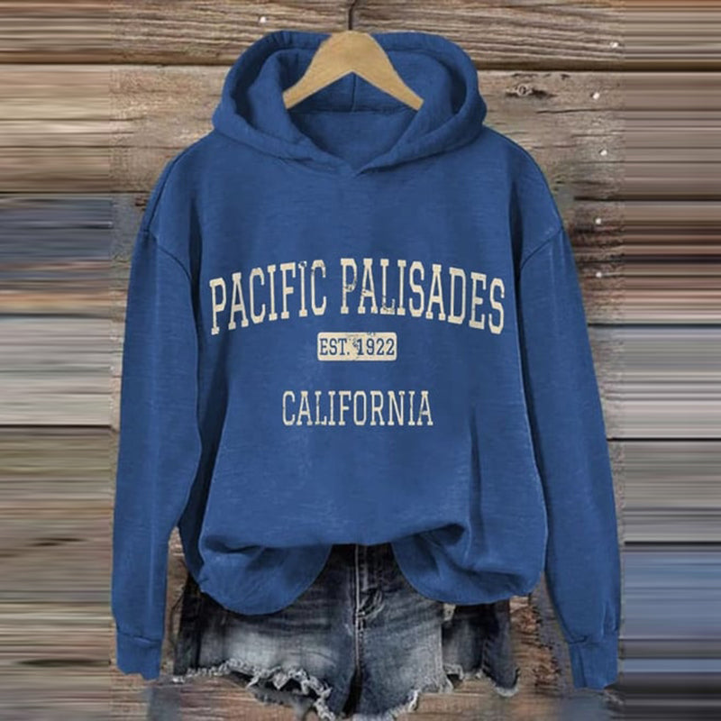 Comstylish Women's Pacific Palisades Ca Strong Print Hoodie