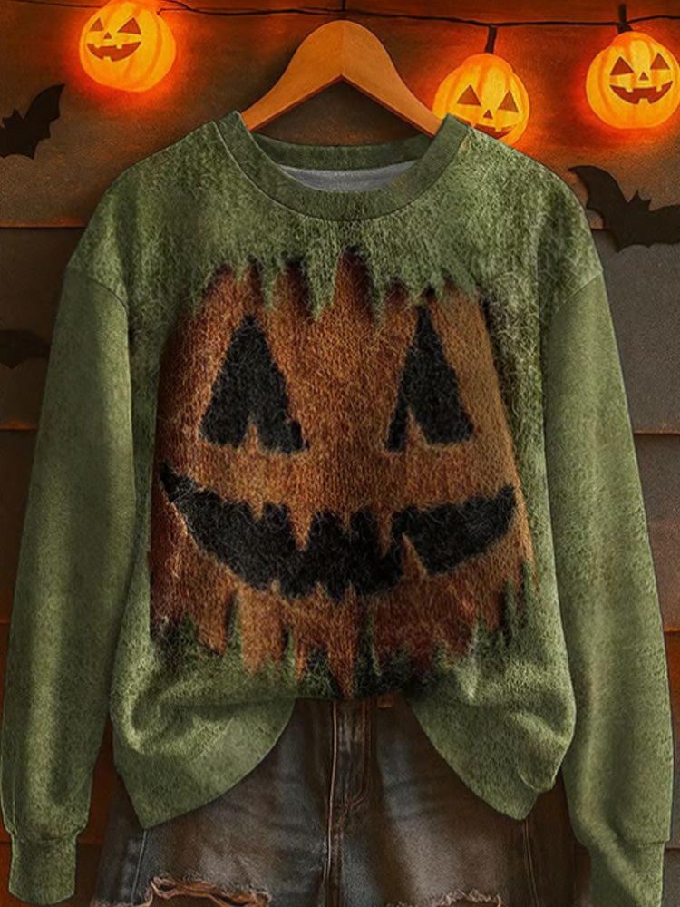 Women's Halloween Print Sweatshirt artswardrobe