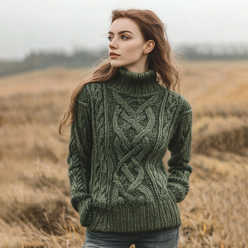 Vintage Irish Celtic Turtleneck Sweater artswardrobe
