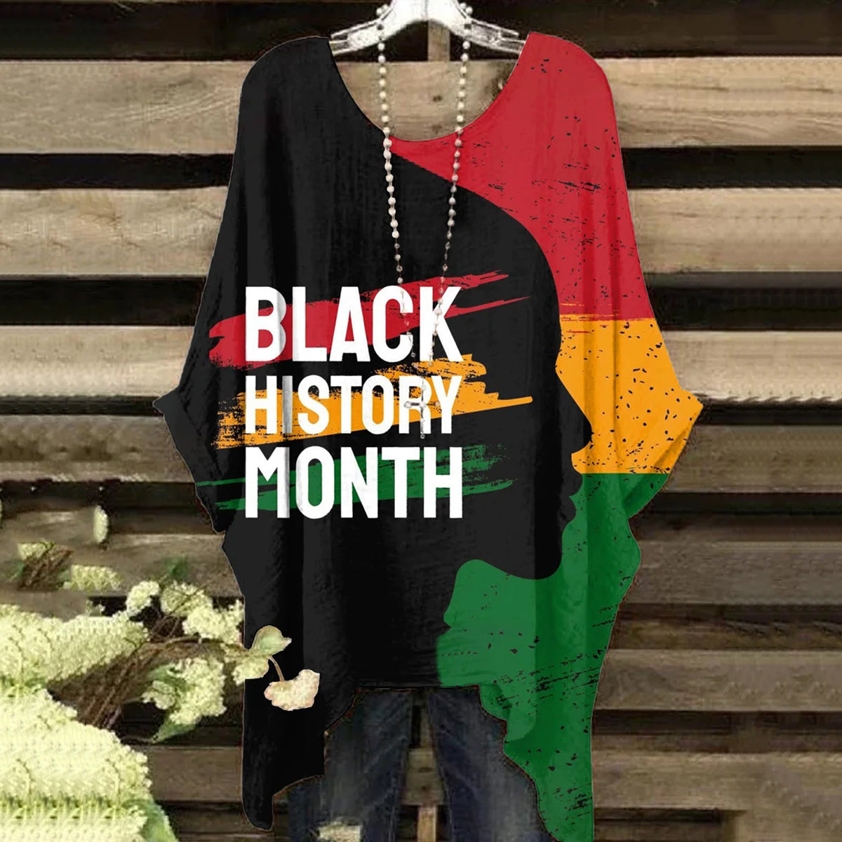 Vintage Black History Mouth Reggae Color Irregular Shirt artswardrobe