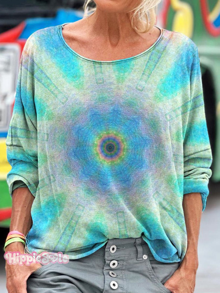 Fantasy Kaleidoscope Print Long Sleeve