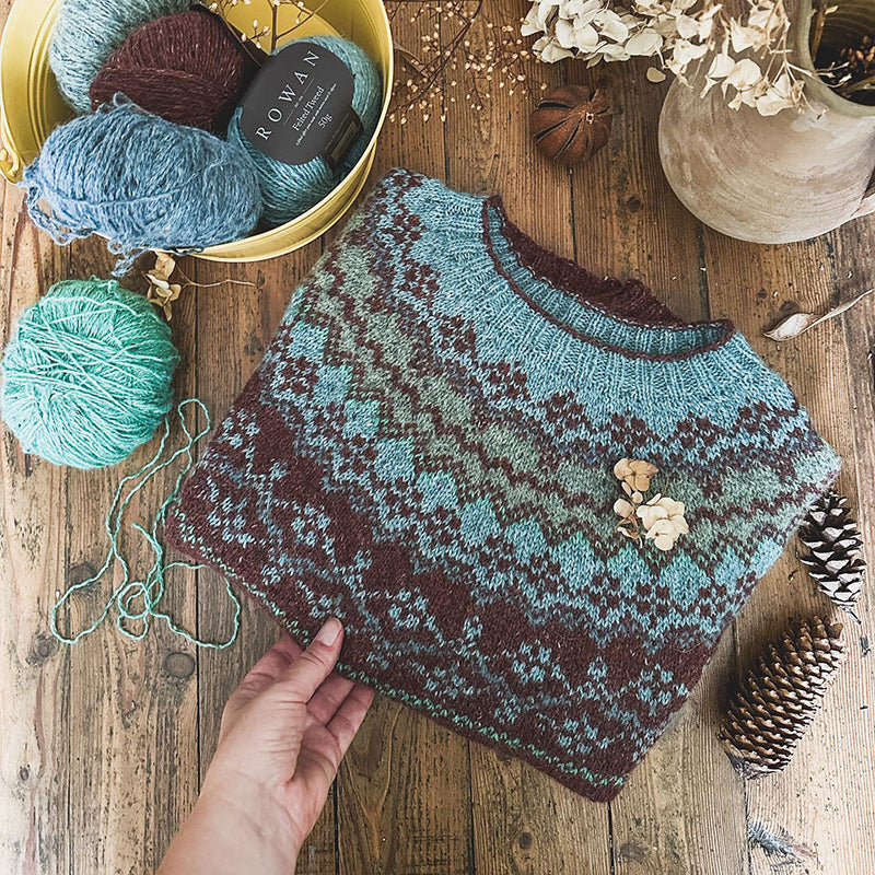 Vintage Icelandic Knit Jacquard Warmth Crew Neck Sweater(Unisex) elevenforest