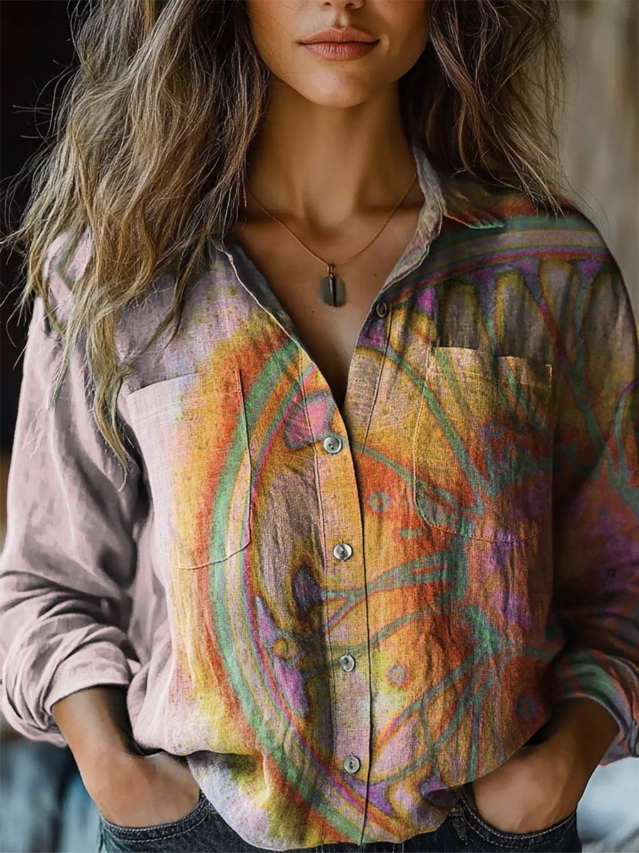 Abstract Bacteria Art Printed Women's Casual Long Sleeve Comfortable C