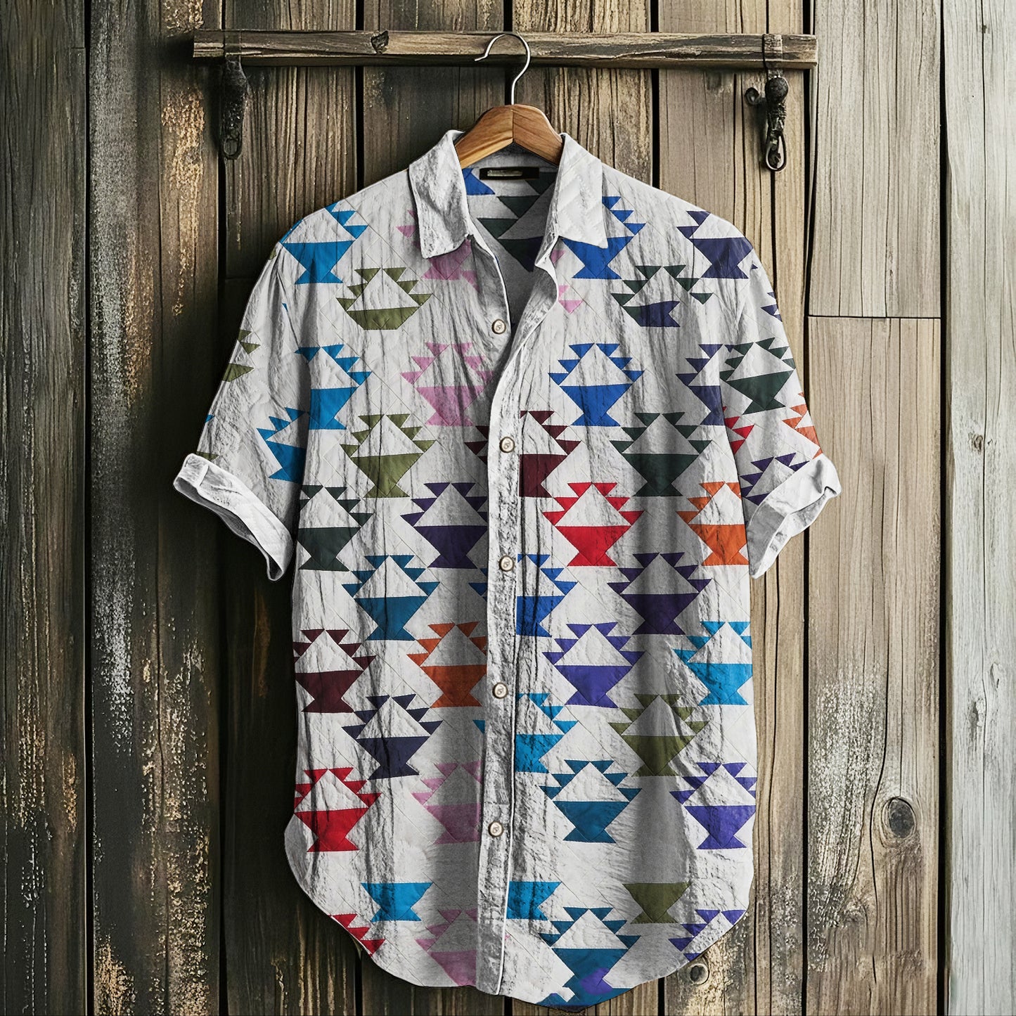 Men's Retro Amish Baskets Of Hope Linen Shirt artswardrobe