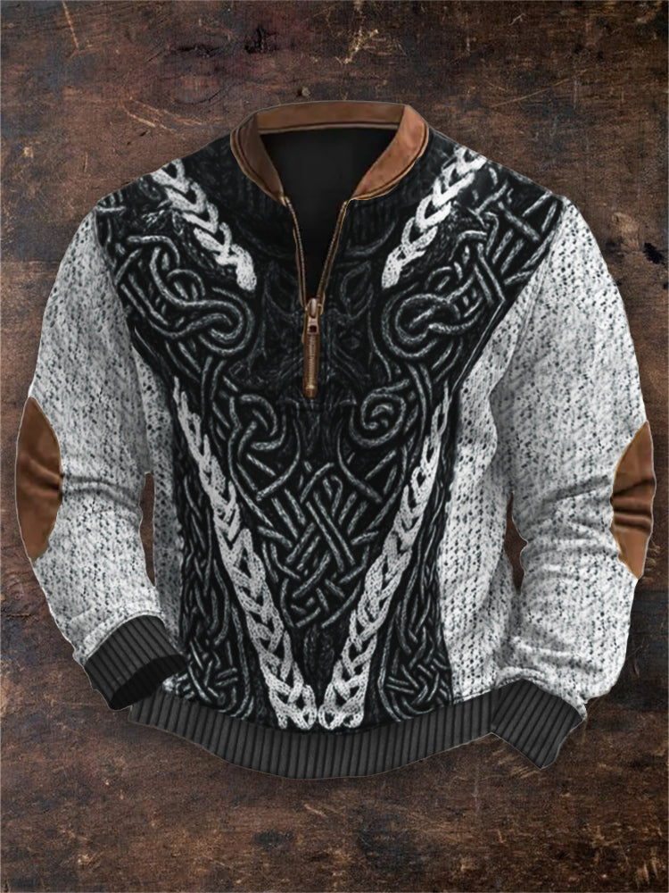 Men's Viking Wolf Inspired Celtic Chunky Cozy Sweatshirt artswardrobe