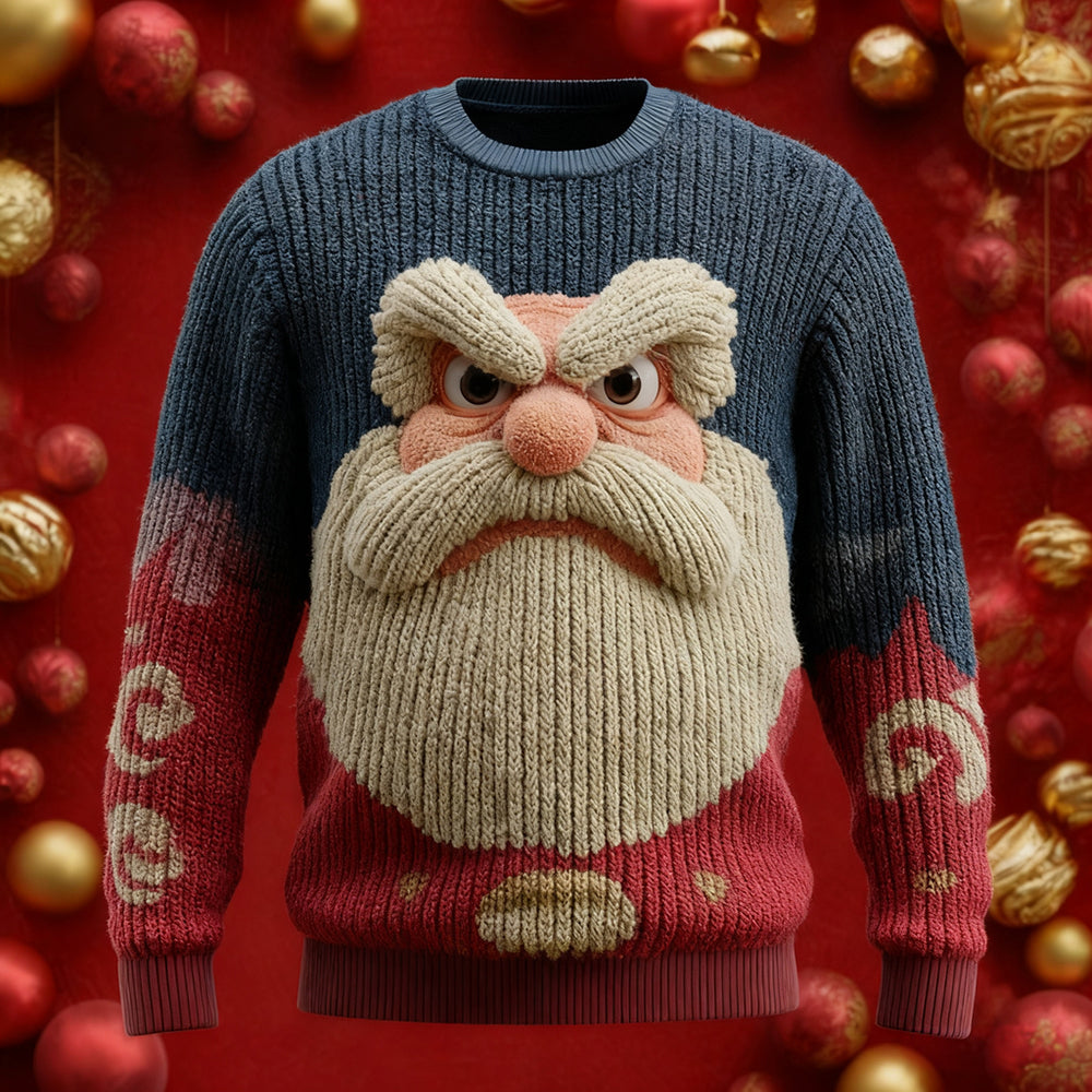Comstylish Men's Ugly Christmas Inspired Pattern Cozy Knit Sweater