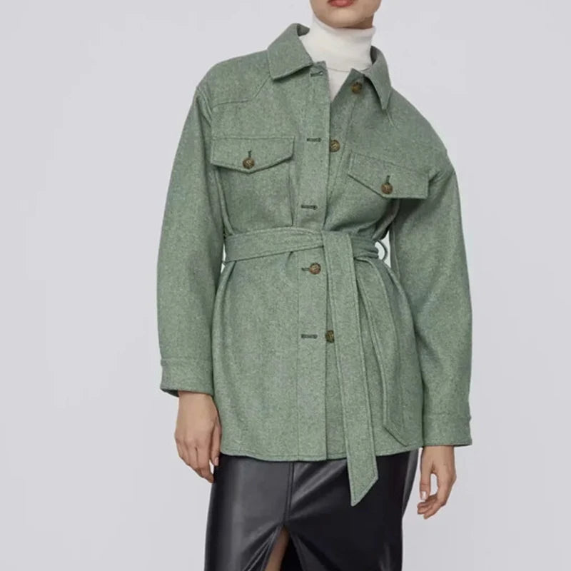 LP | Giacca camicia da donna con cintura