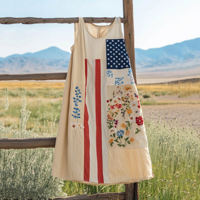 Women's Floral Art Print Tank Dress artswardrobe