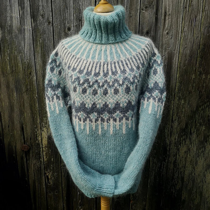 Vintage Fairman Island Feather Turtleneck Sweater elevenforest