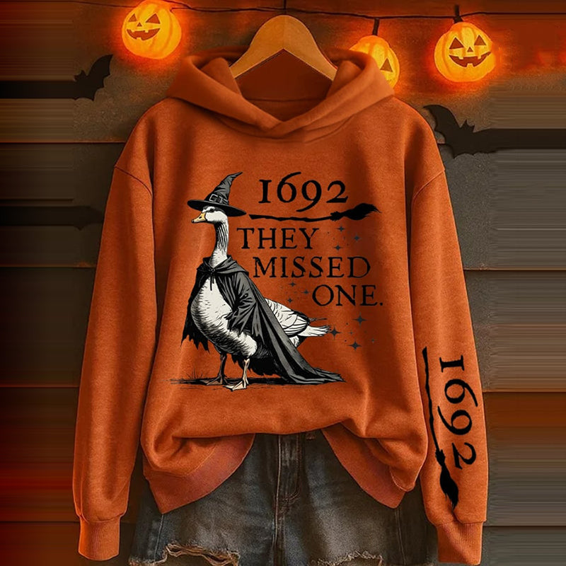 Women's 1692 They Missed One Print Long Sleeve Hoodie artswardrobe