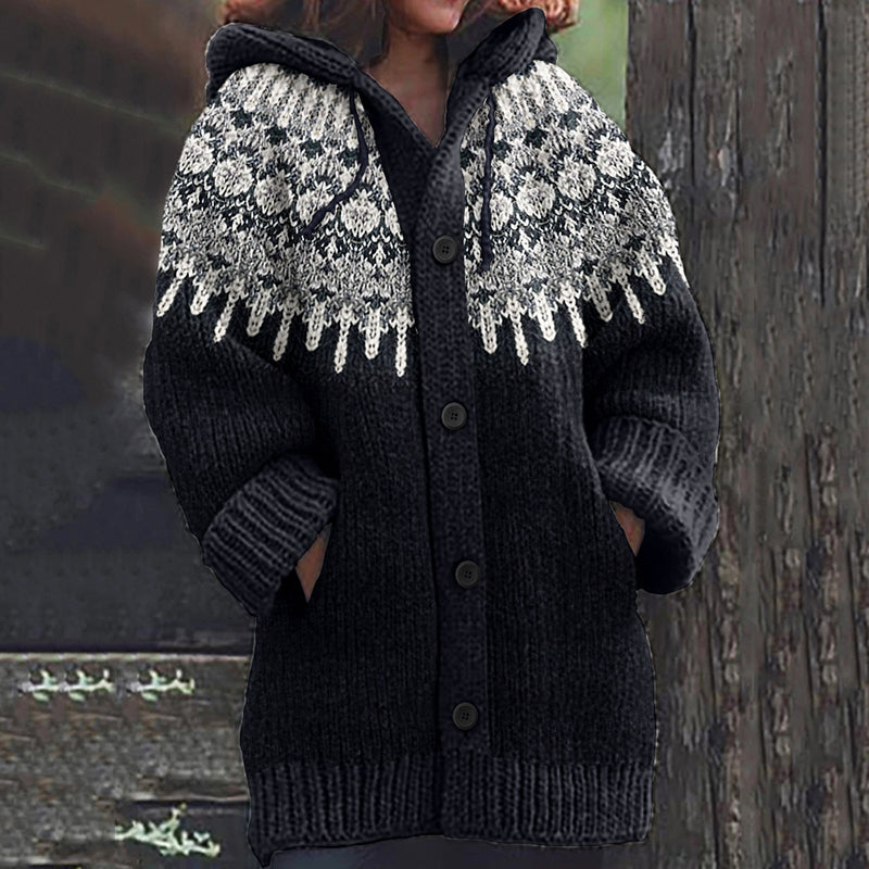 Women's Tribal Geometric Art Cozy Sweater artswardrobe