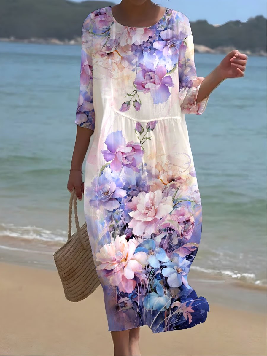 Women's Floral Resort Print Dress