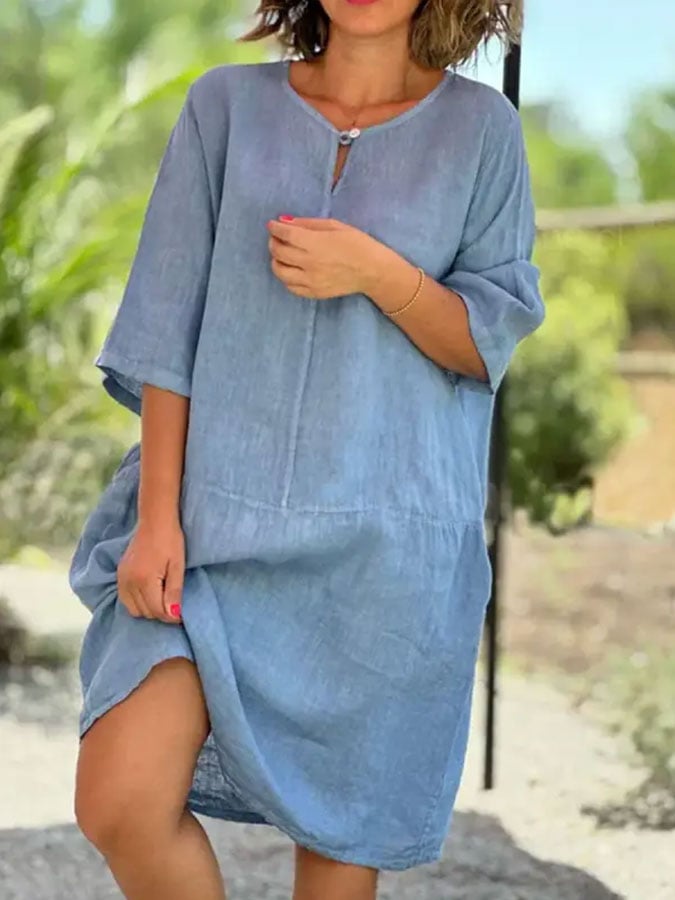 Casual Solid Color Dress