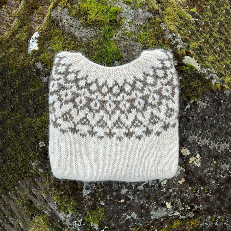 Vintage Geometry Icelandic Pattern Comfy Sweater elevenforest