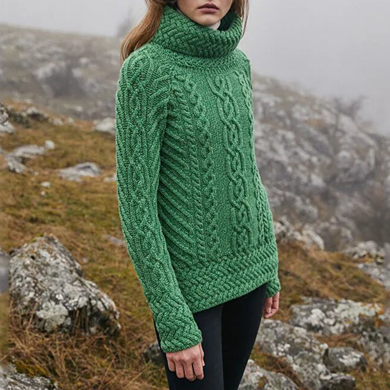 Vintage Turtleneck Chunky Irish Sweater artswardrobe