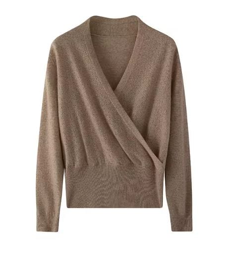 LP | Maglia in cachemire con scollo a V a croce