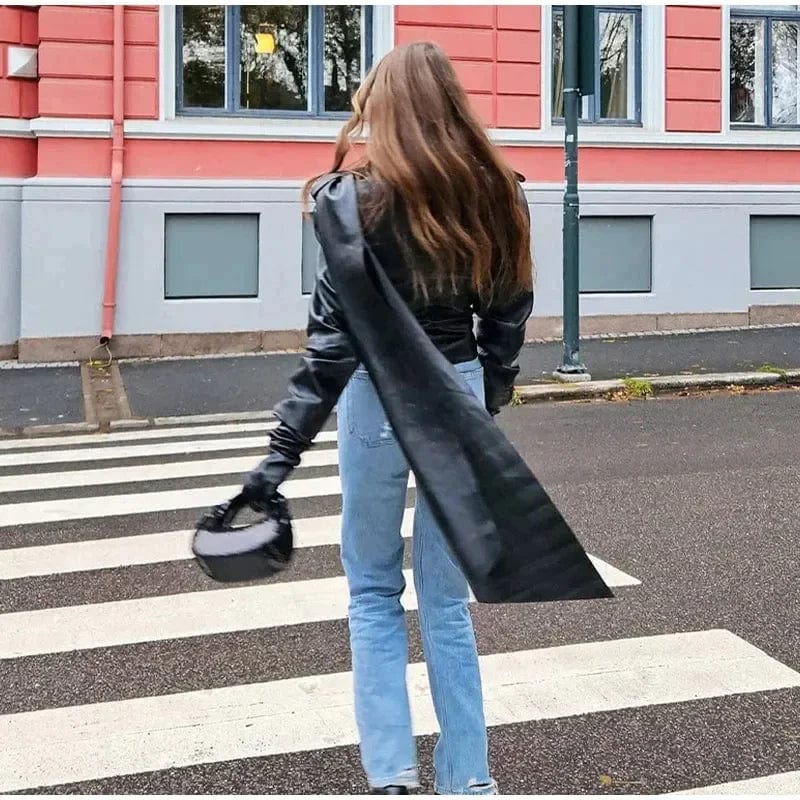 LP | Giacca sciolta senza maniche con elegante scollatura rotonda in maglia monocolore