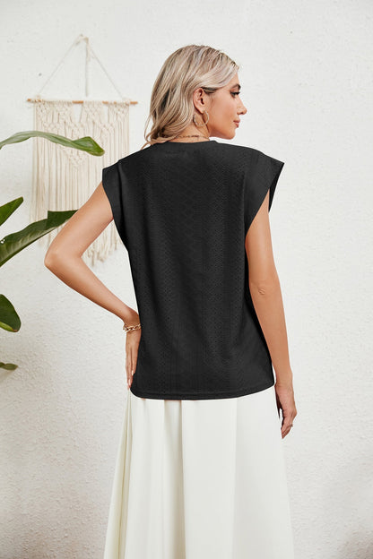 LP | Gilet d'été T-shirt à manches courtes creuses