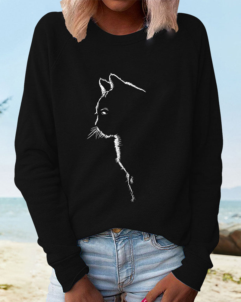 Elsa® | Cat print sweater