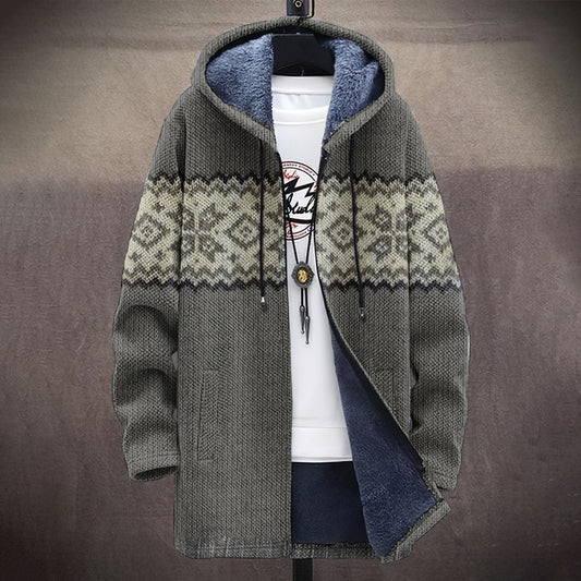 Vintage Knitted Jacquard Print Cozy Cardigan Sweater elevenforest