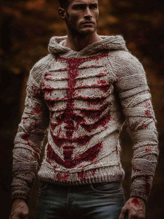 Men's Halloween Bandage Art Hoodie Sweater artswardrobe