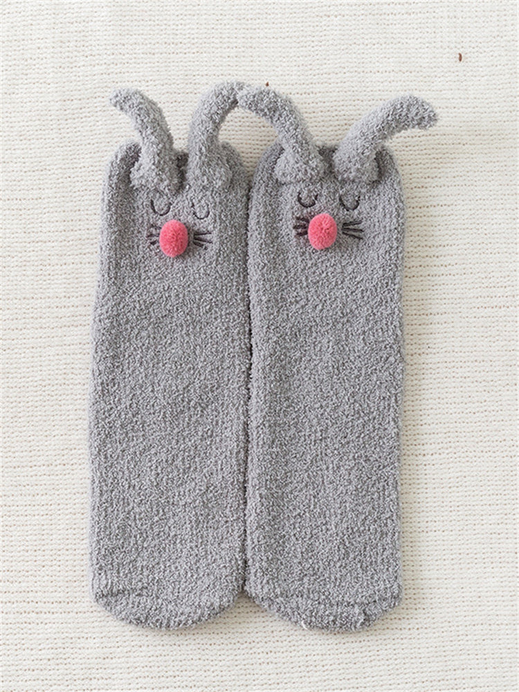 Lovely Bunny Inspired Cozy Fleece Socks artswardrobe
