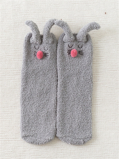 Lovely Bunny Inspired Cozy Fleece Socks artswardrobe
