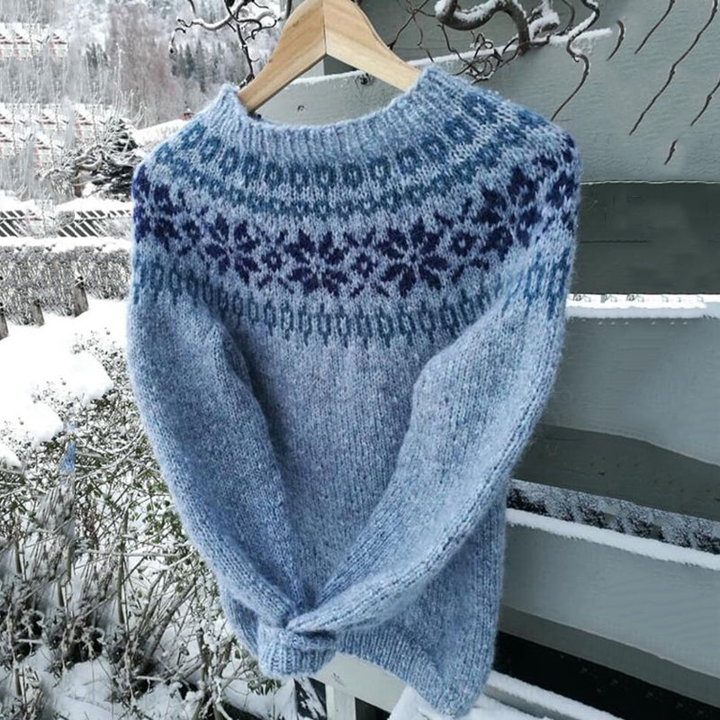 Vintage Iceland Pattern Warm Comfy Cozy Sweater elevenforest