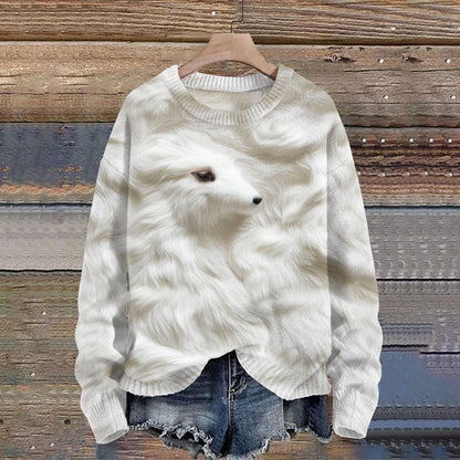 Comstylish Cute Abstract Afghan Hound Cozy Sweater