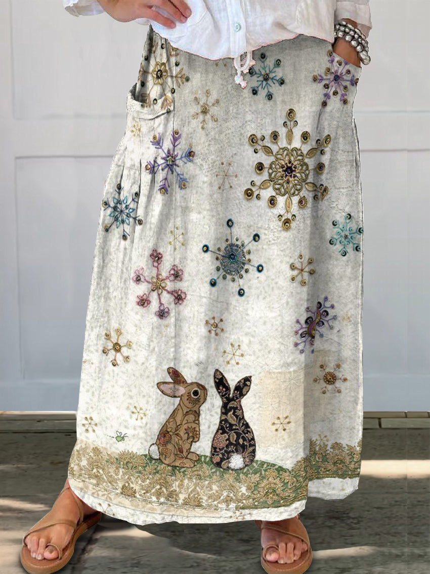 Women's Art Painting Hippie Print Skirt