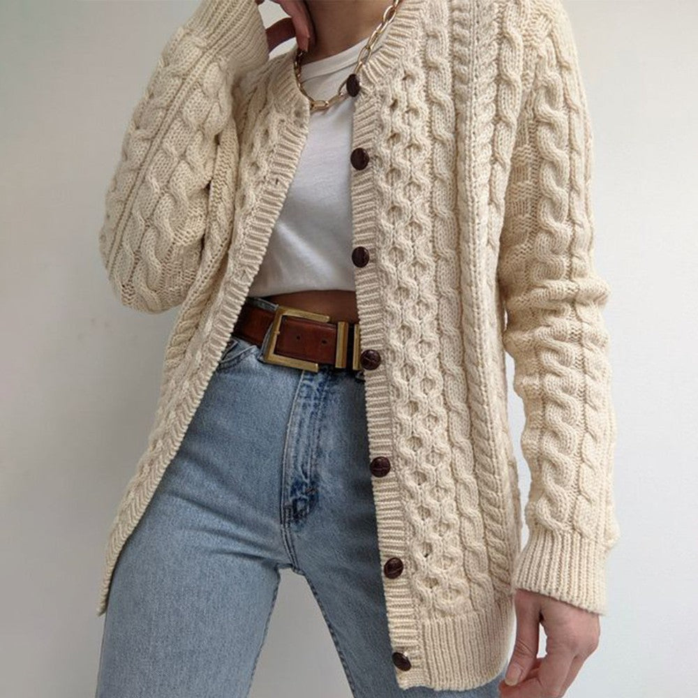 Isabel® | Simple beige long-sleeved sweater