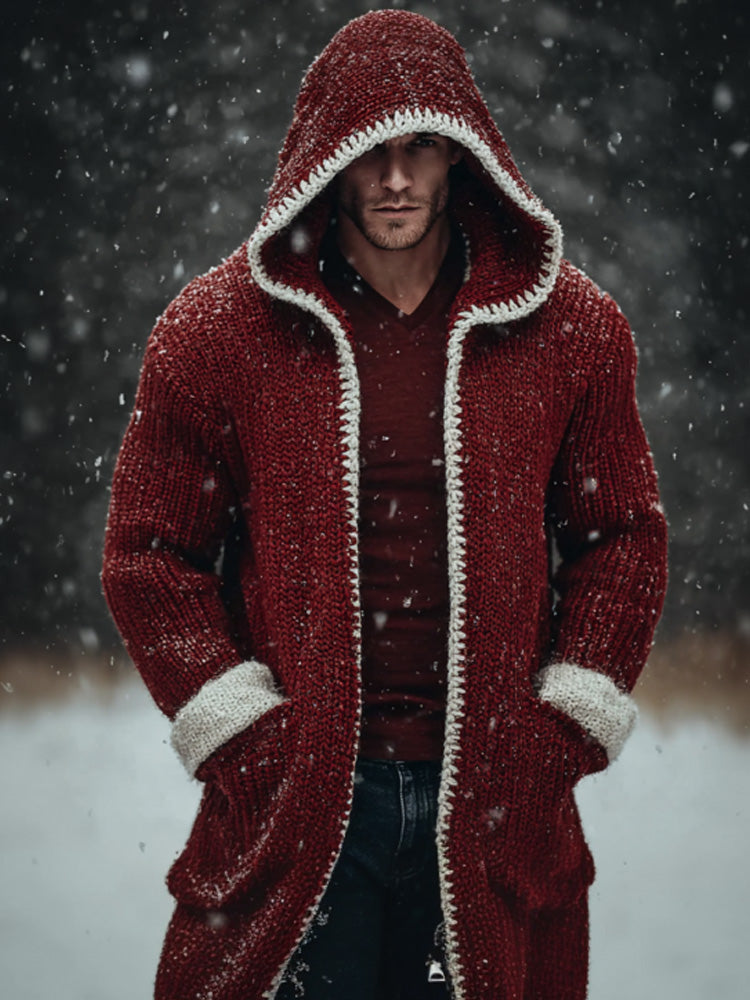 Men's Vintage Christmas Chunky Knit Contrast Sweater artswardrobe