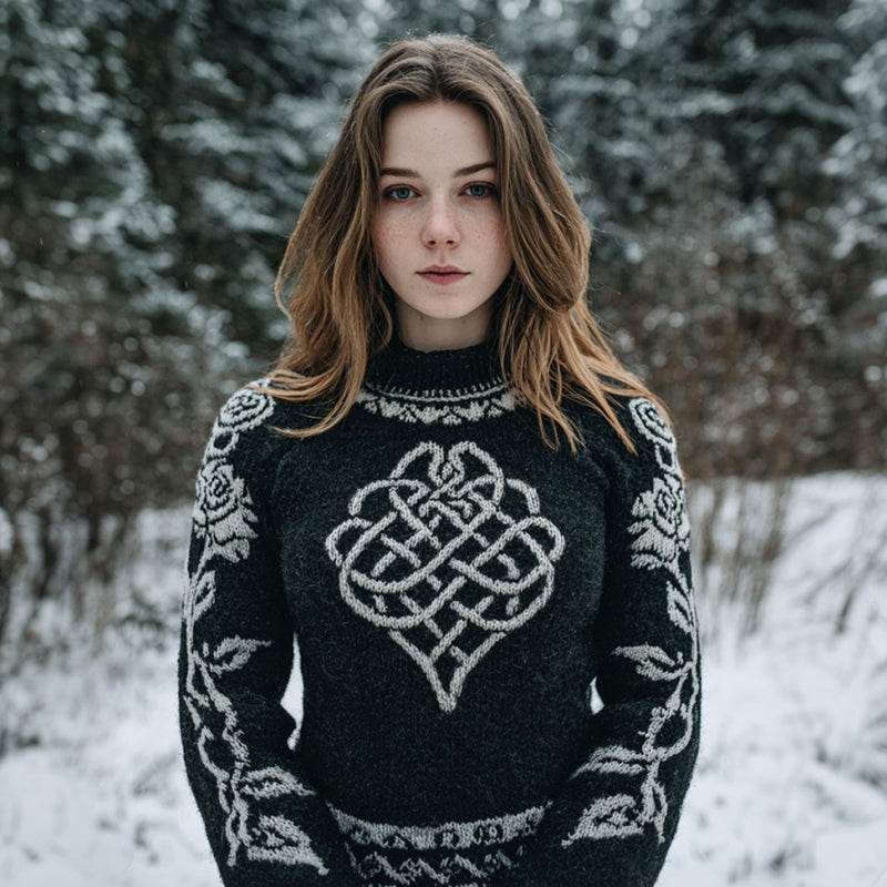 Maglione dal design curato