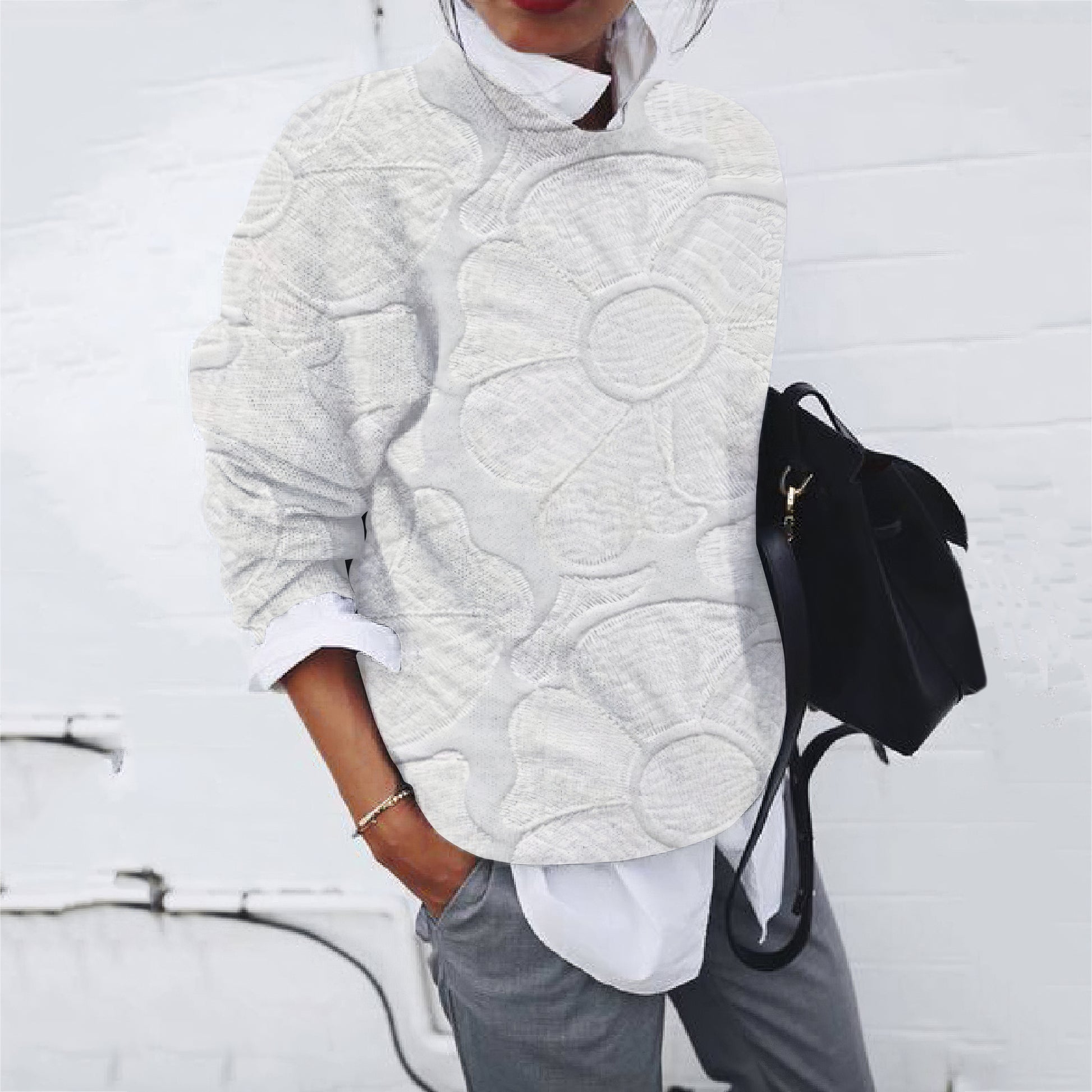 Vintage Floral Texture Women's Sweater elevenforest