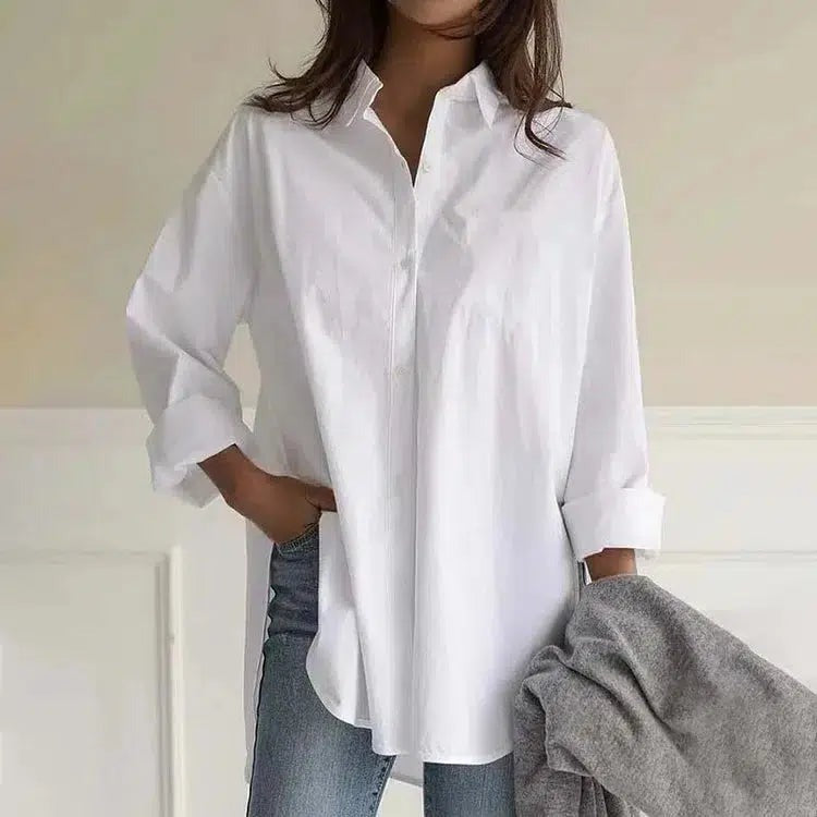 Women's Casual Vintage Solid Shirt artswardrobe