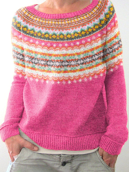 Pink Soft Cozy Knit Sweater elevenforest